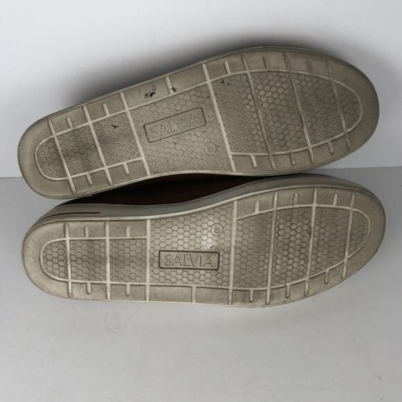 SALVIA Shoes Women's Sz 40 EU 9‎ US Brown Leather Lace Up Comfort Sneakers - Picture 12 of 12